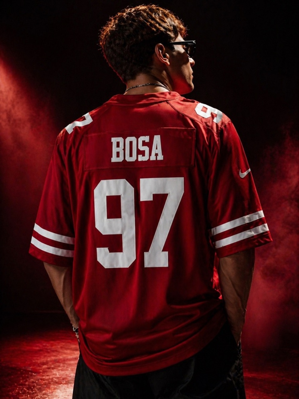 Nike Nick Bosa San Francisco 49ers 75th Anniversary Red Home Vapor Jersey XL - Picture 2 of 11